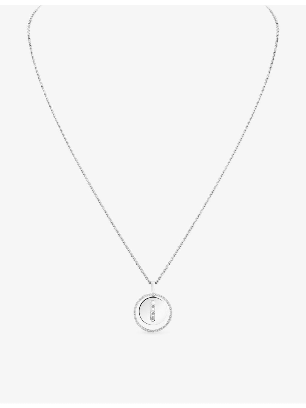 Messika Lucky Move pavé diamond necklace 18ct white gold - British product