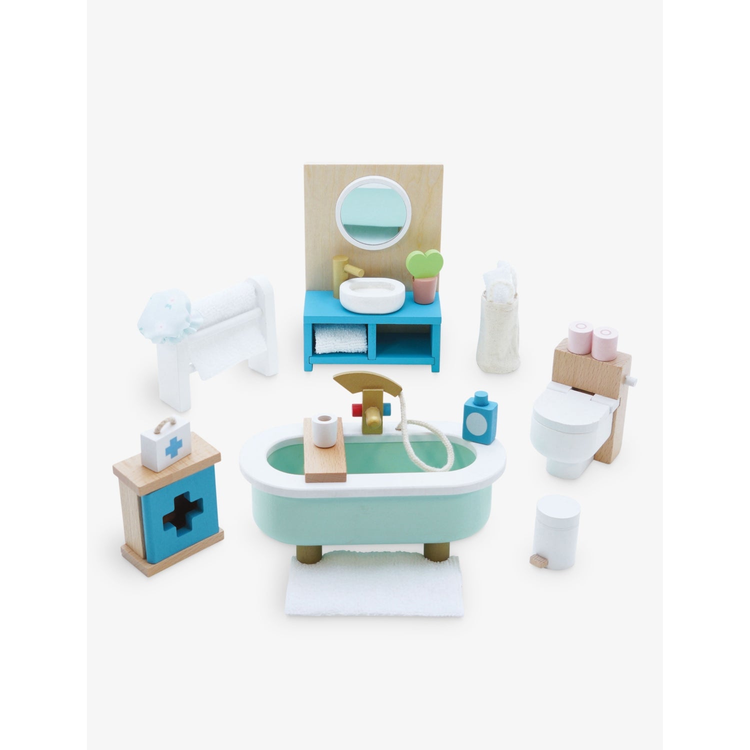 Le Toy Van Daisylane wooden bathroom set (British brand)