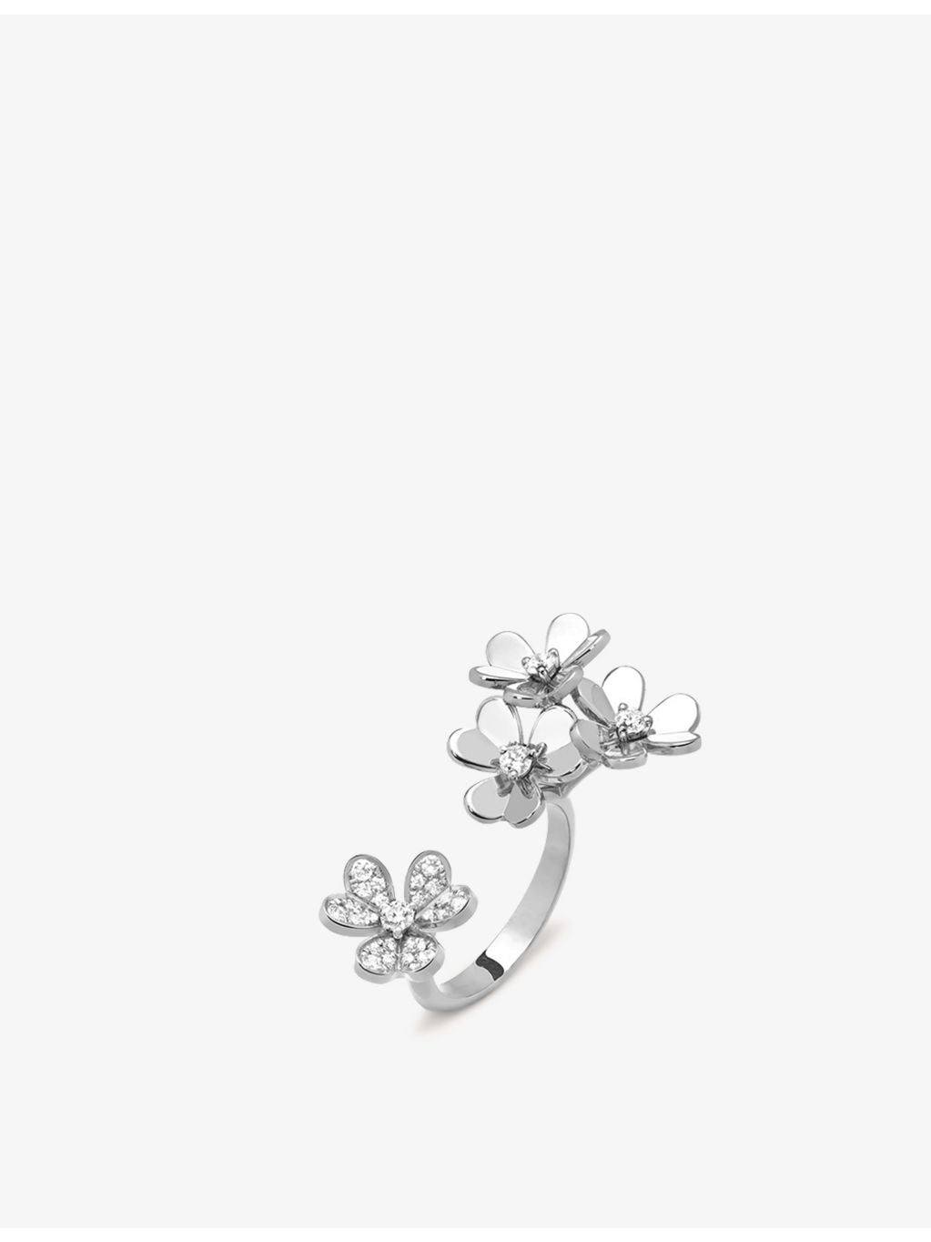 Van Cleef & Arpels Frivole white gold diamond ring - British product