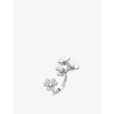 Frivole Rhodium Plated 18ct White-Gold And Diamond Between the Finger Ring - M