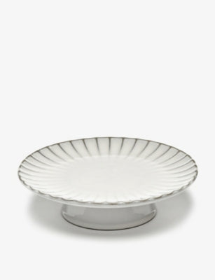 Serax Inku stoneware cake stand 24cm (British brand)
