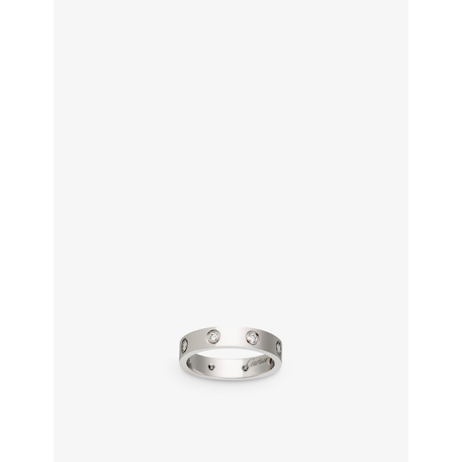 LOVE 18ct white gold and 8 diamonds wedding band - 53mm