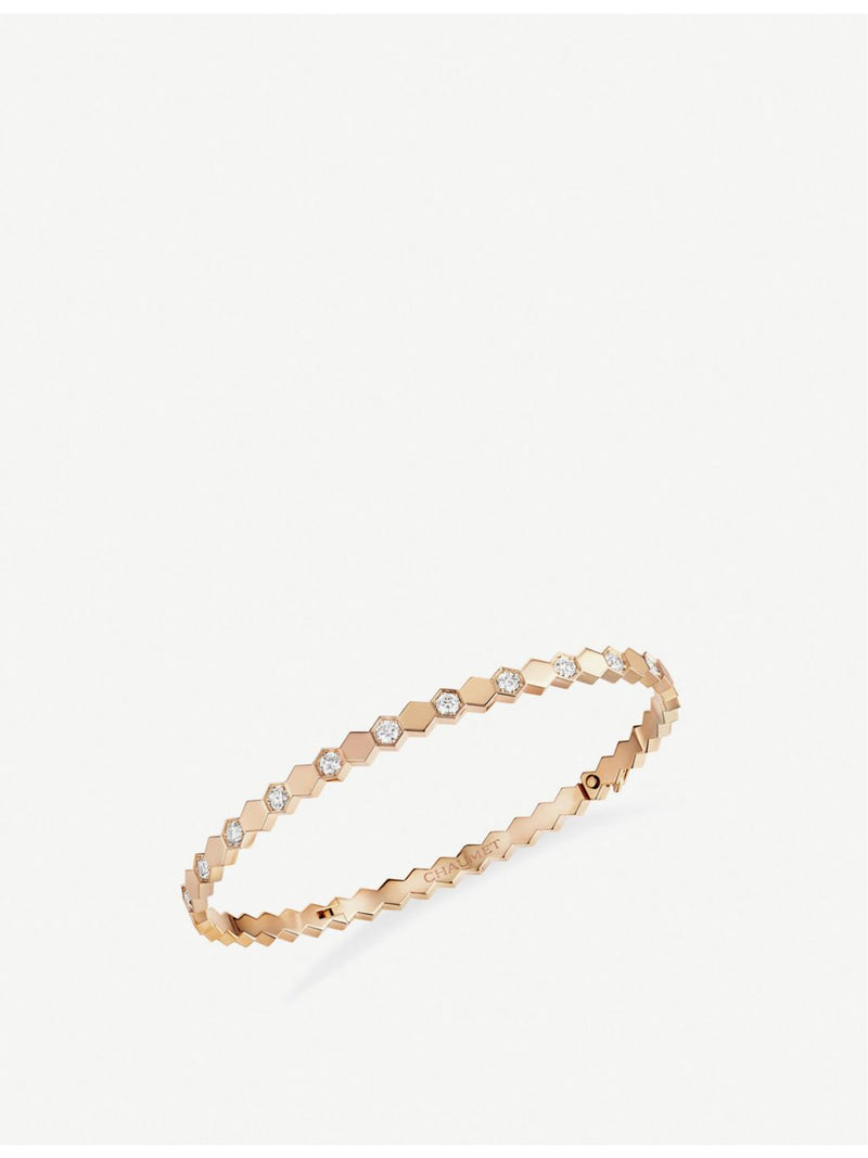 Chaumet rose gold diamond bangle 0.938ct (British brand)