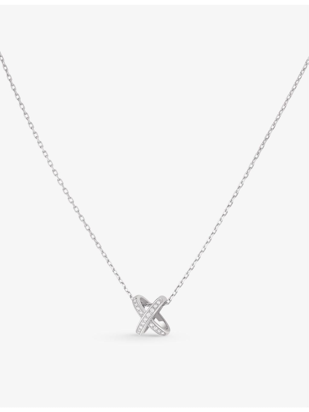 Chaumet 18ct white gold diamond necklace 42cm, UK version
