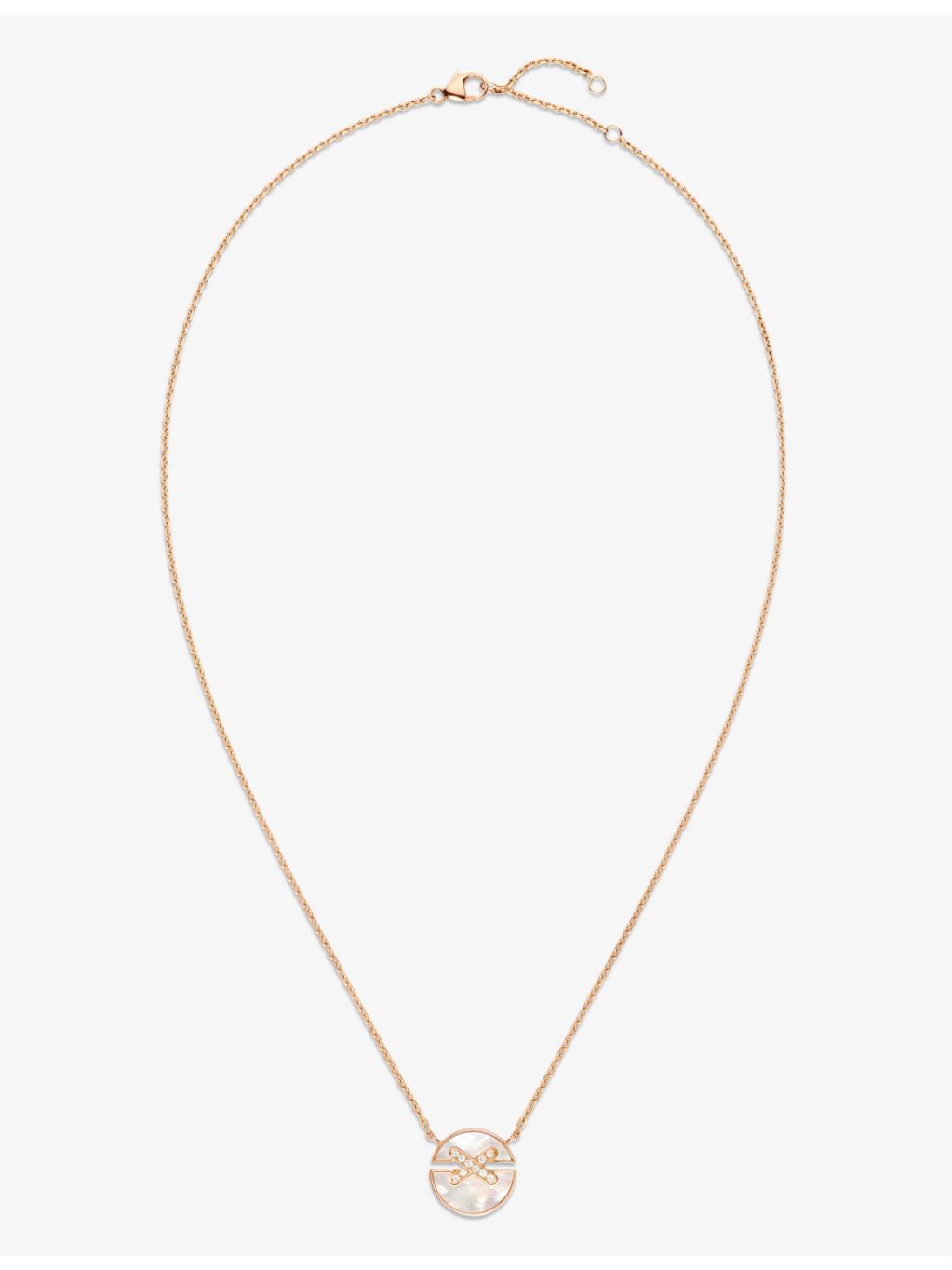 Chaumet Harmony small rose-gold mother-of-pearl diamond necklace, UK version