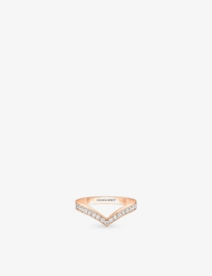 Chaumet Joséphine Aigrette diamond ring 18ct rose gold - British product