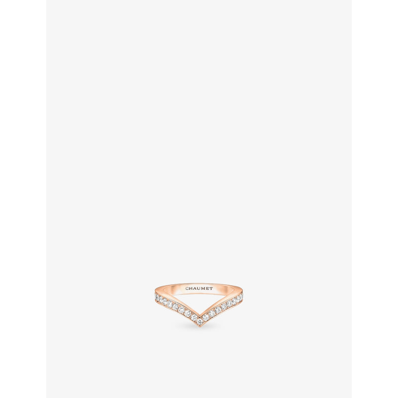 Joséphine Aigrette 18ct rose-gold and diamond ring - PINK GOLD - 53mm