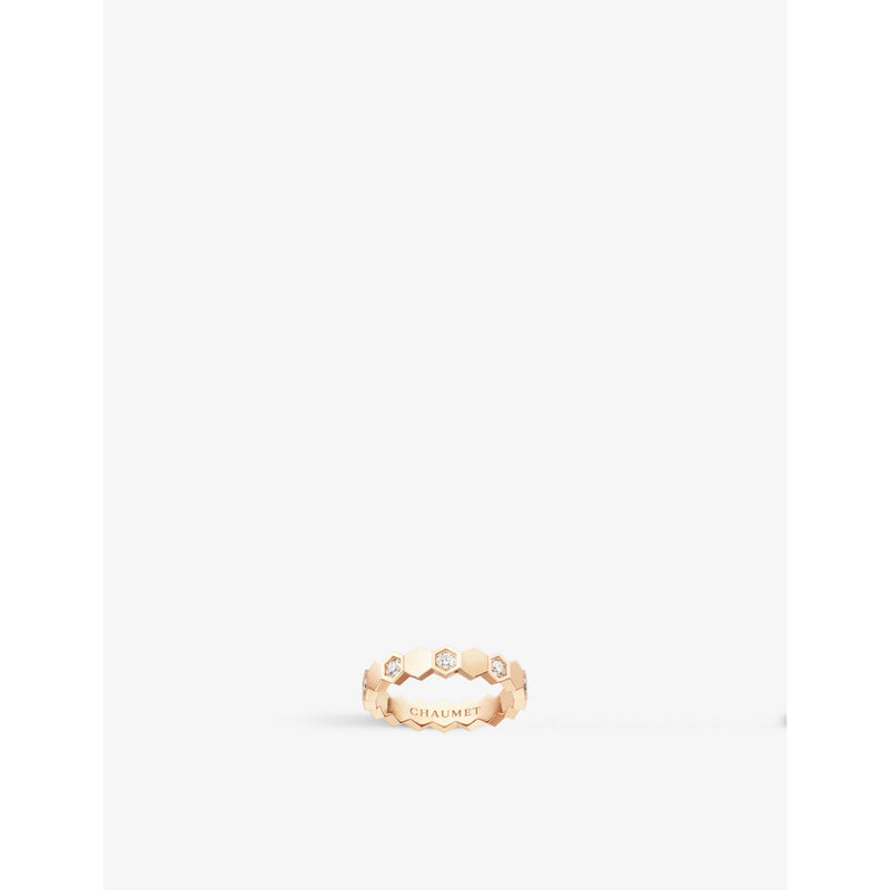 Bee de Chaumet 18ct rose-gold and diamond ring - PINK GOLD - 53mm