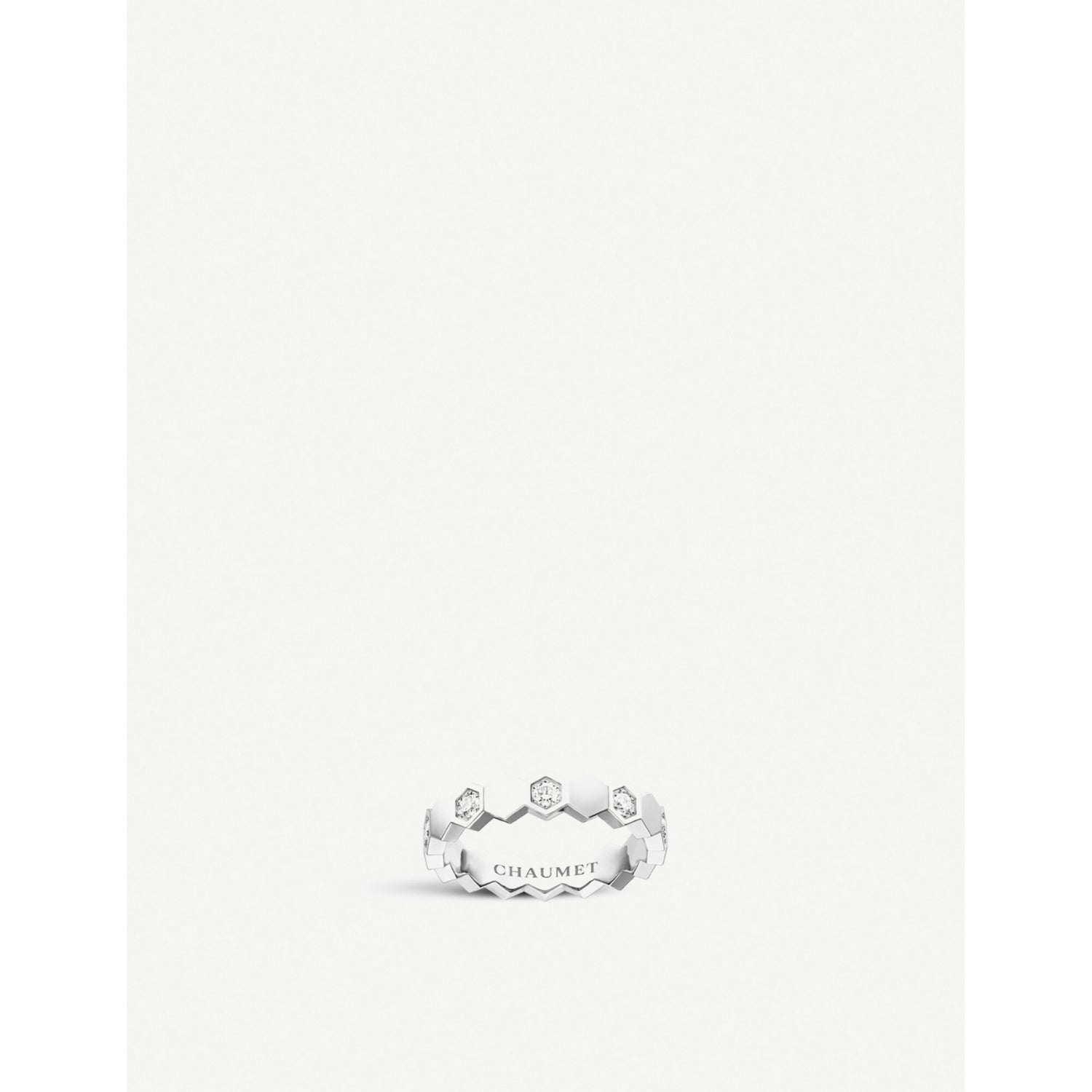 Bee de Chaumet 18ct white-gold and diamond ring - WHITE GOLD - 53mm