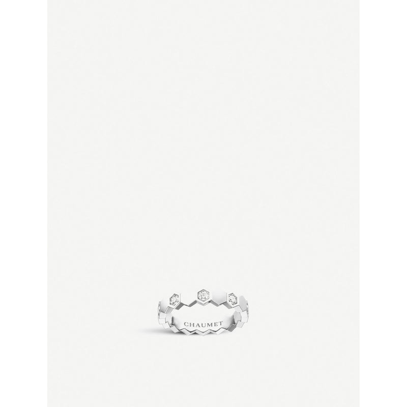 Bee de Chaumet 18ct white-gold and diamond ring - WHITE GOLD - 53mm