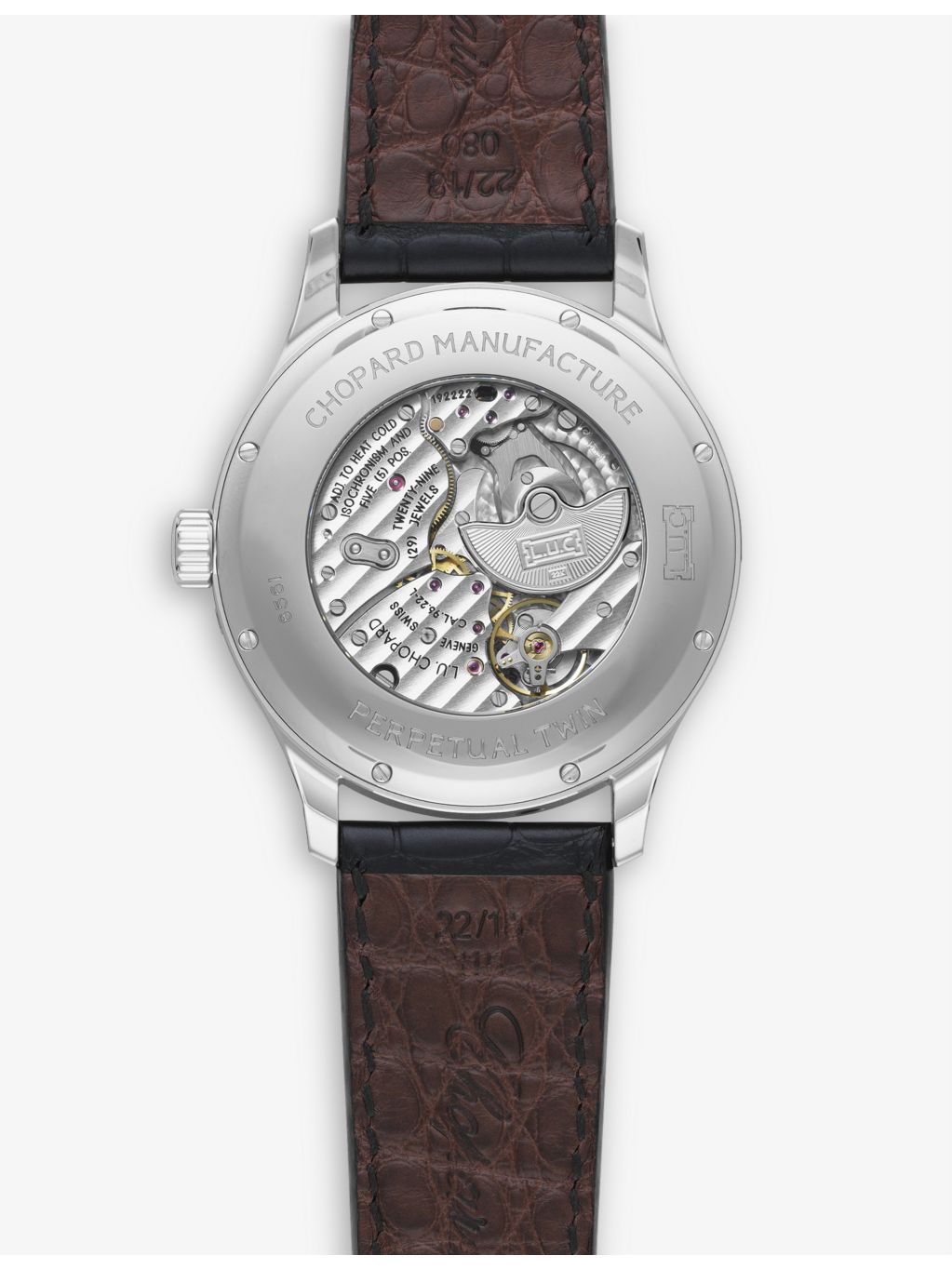 Chopard L.U.C Perpetual Twin 168561-3001 stainless steel watch 43mm (British brand)