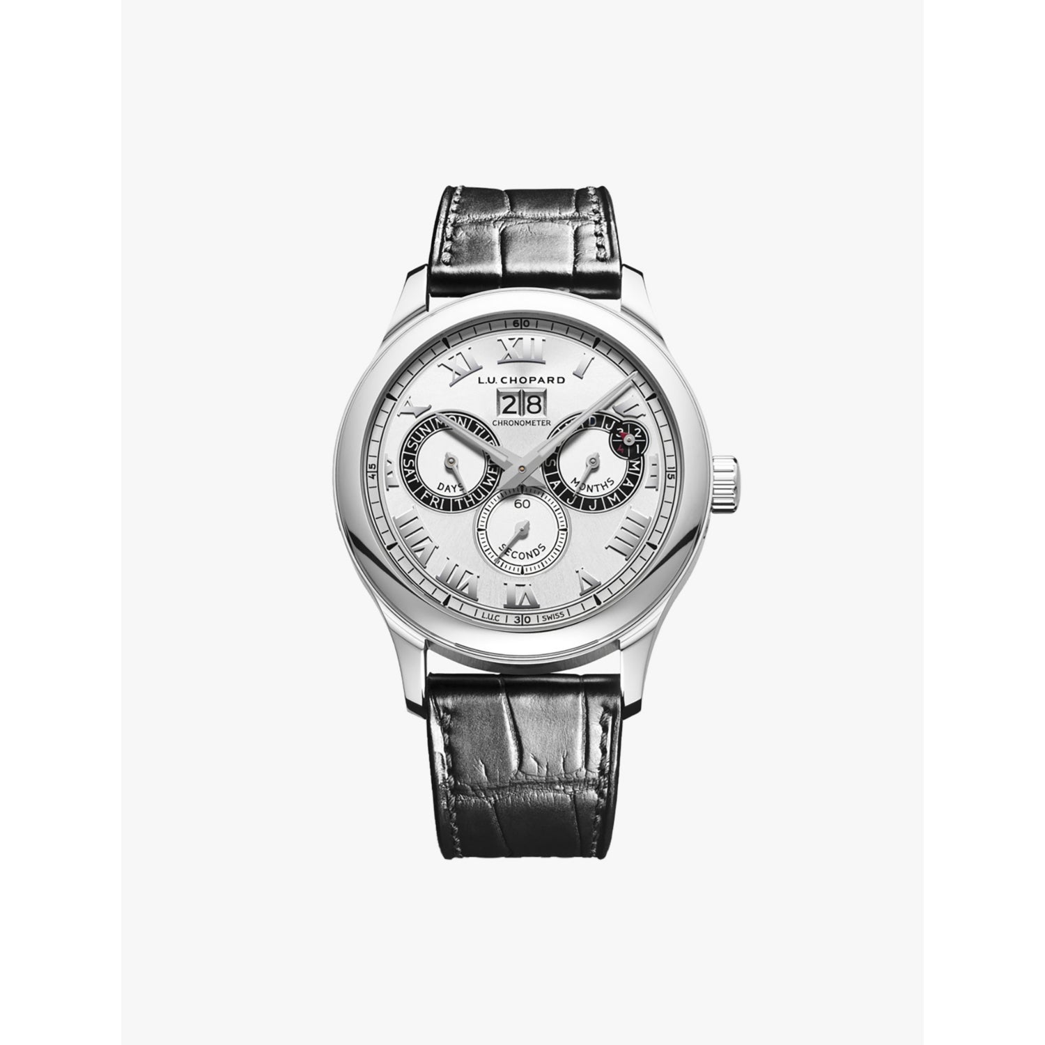 Chopard L.U.C Perpetual Twin 168561-3001 stainless steel watch 43mm (British brand)