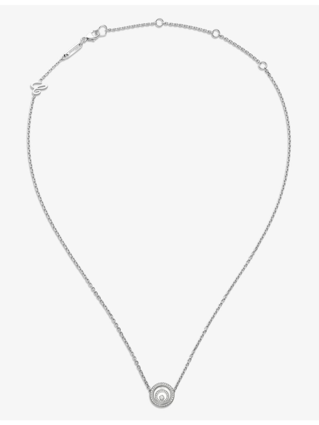 Chopard 18ct white-gold diamond necklace 0.38ct, UK version