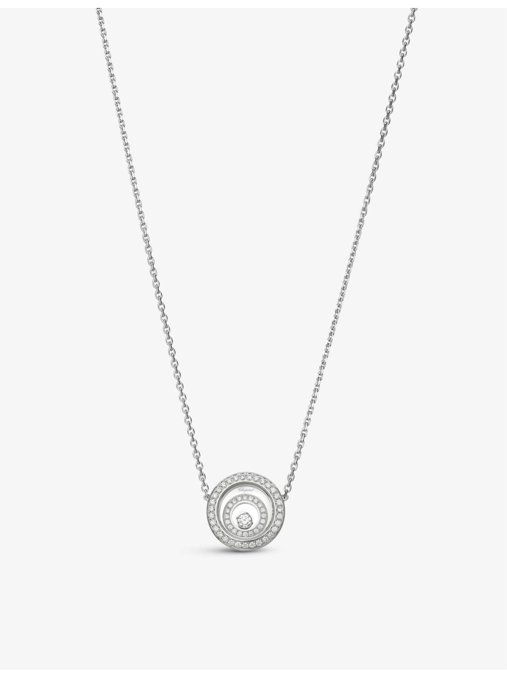 Chopard 18ct white-gold diamond necklace 0.38ct, UK version