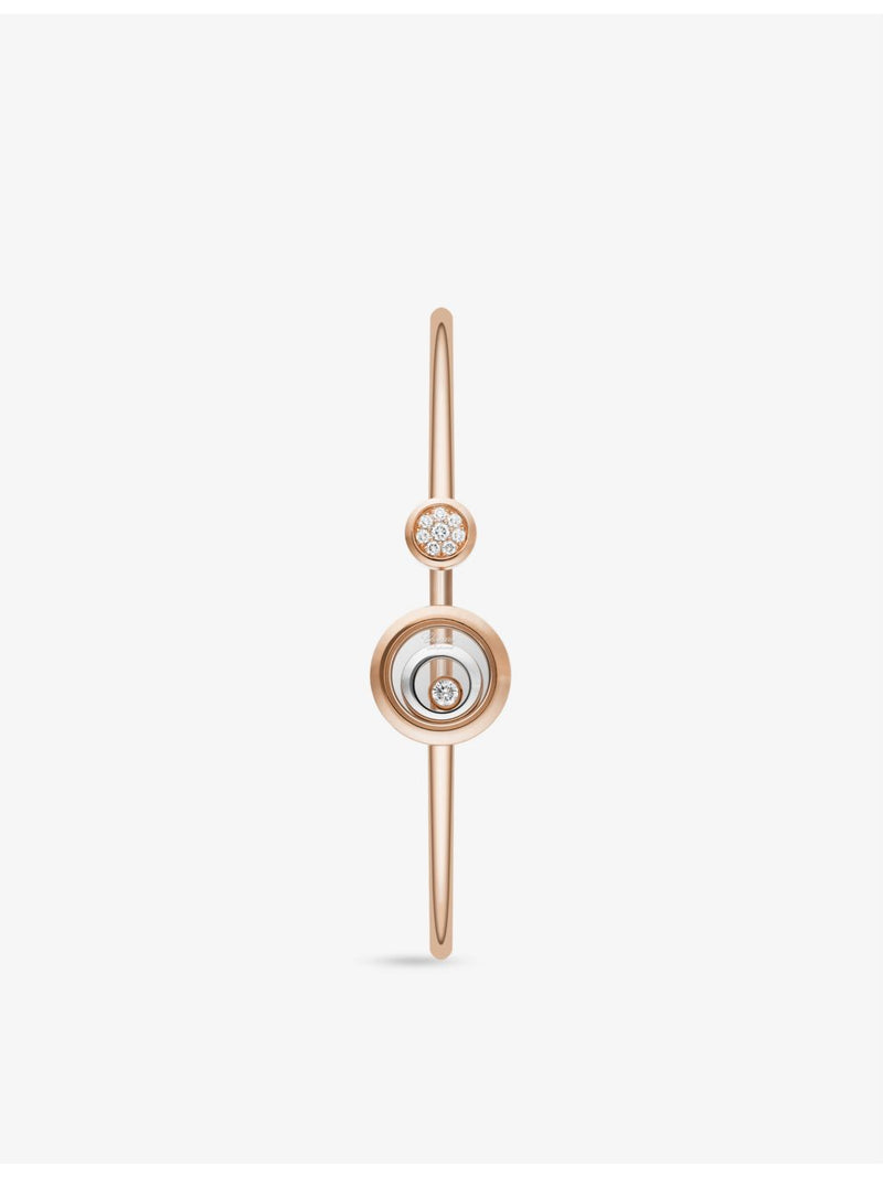 Chopard Happy Spirit 18ct rose and white gold diamond bangle (British brand)