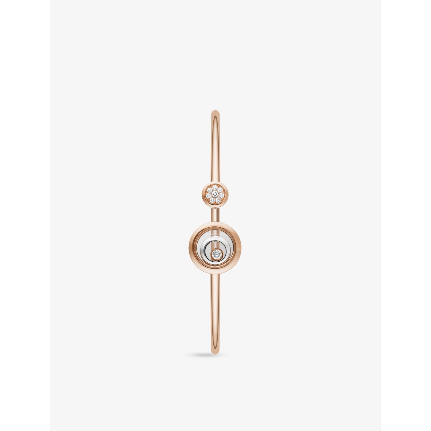 Happy Spirit 18ct Rose-Gold and White-Gold and Diamond Bangle - S