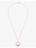 Chopard Happy Spirit 18ct rose-gold white-gold diamond necklace 0.28ct - British product