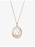 Chopard Happy Spirit 18ct rose-gold white-gold diamond necklace 0.28ct - British product