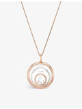 Chopard Happy Spirit 18ct rose-gold white-gold diamond necklace 0.28ct - British product