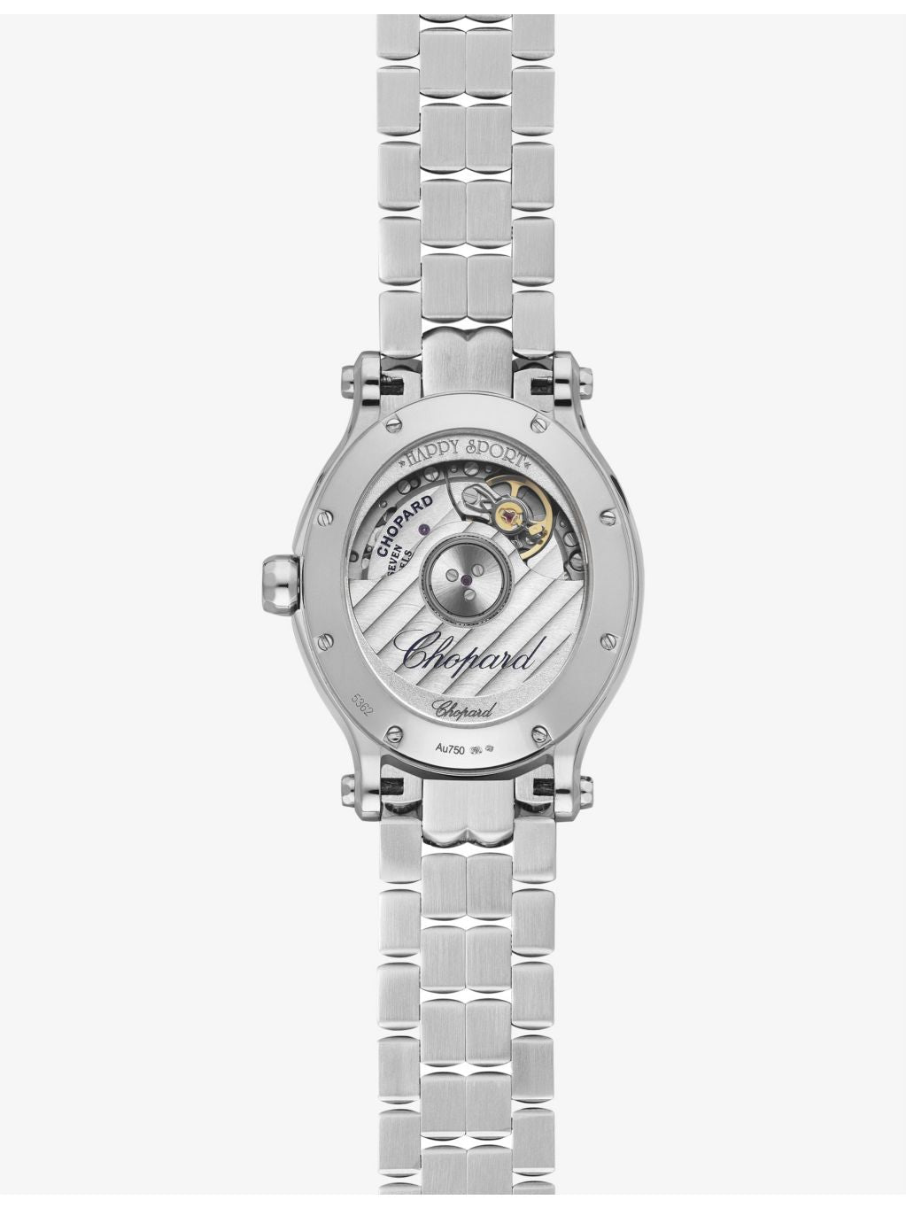 Chopard Happy Sport oval stainless steel diamond watch, UK version