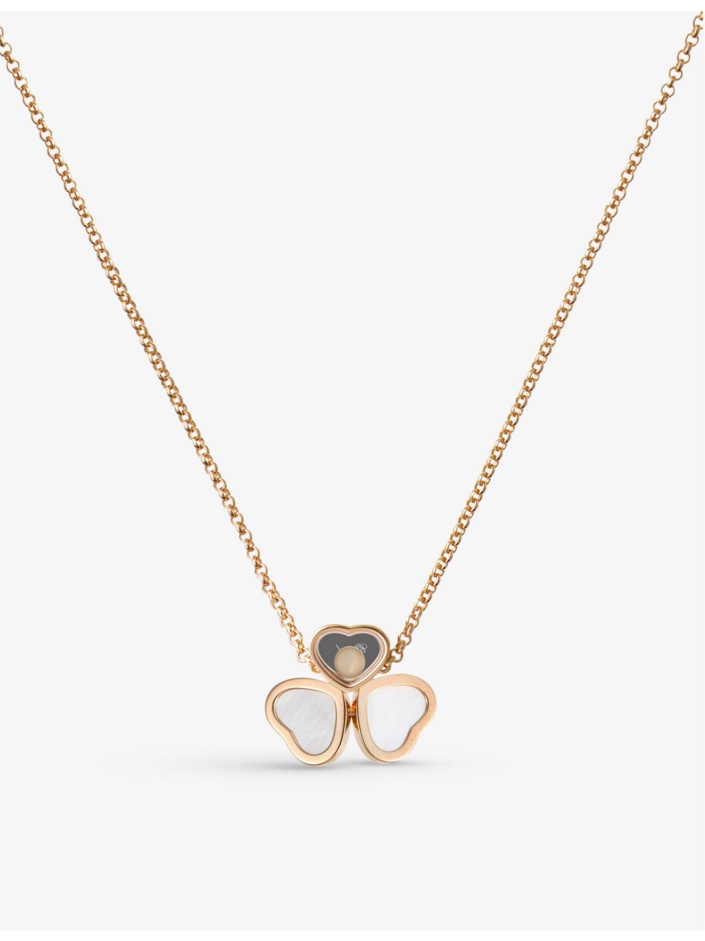 Chopard mother-of-pearl and diamond necklace in 18ct rose gold - British product