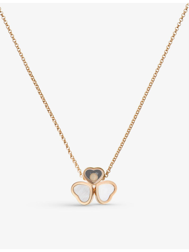 Chopard mother-of-pearl and diamond necklace in 18ct rose gold - British product