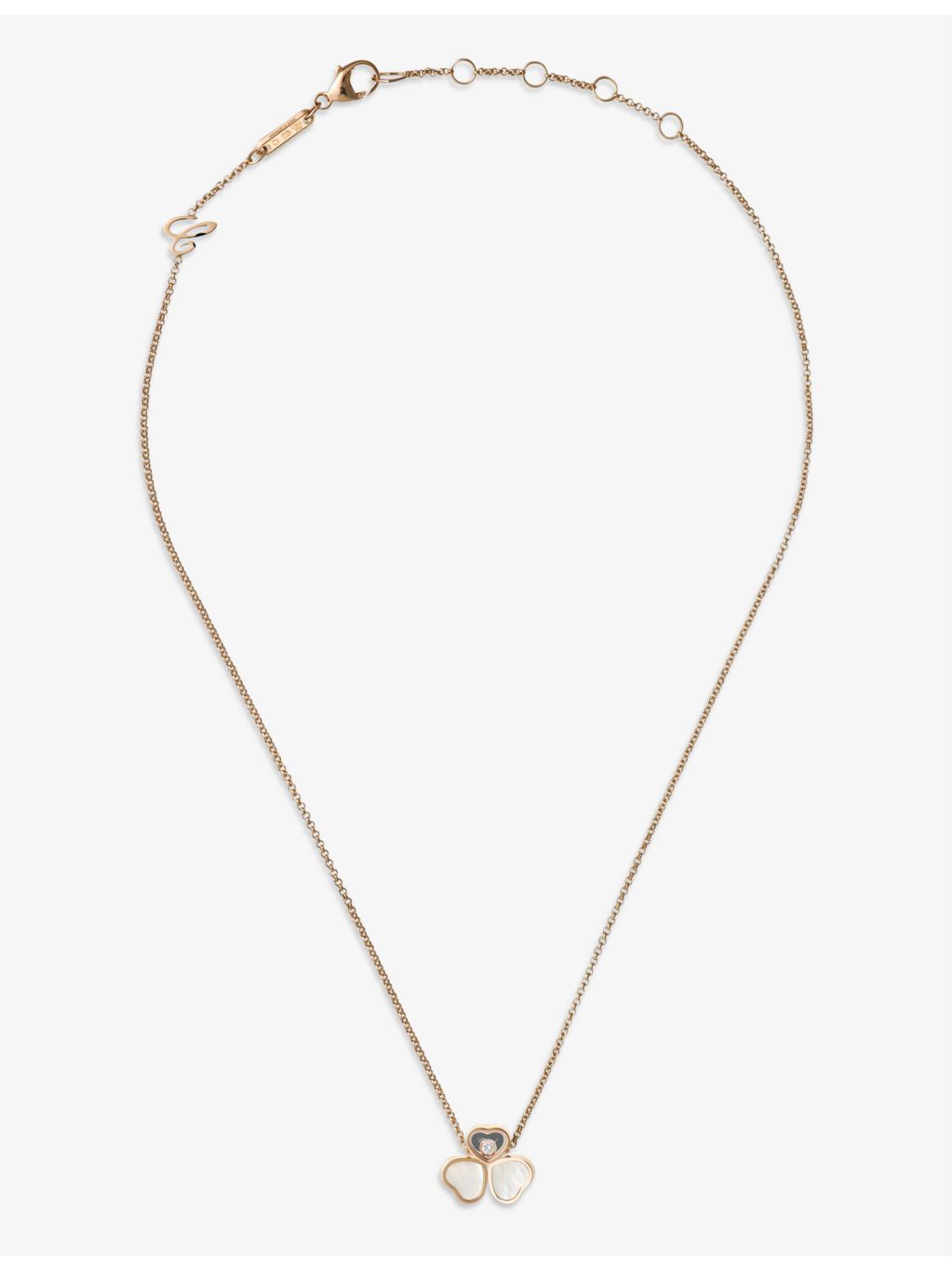 Chopard mother-of-pearl and diamond necklace in 18ct rose gold - British product