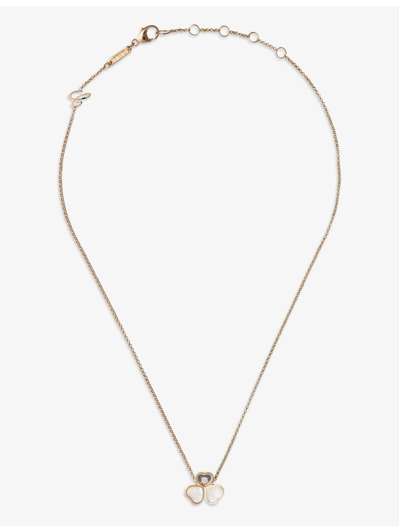 Chopard mother-of-pearl and diamond necklace in 18ct rose gold - British product