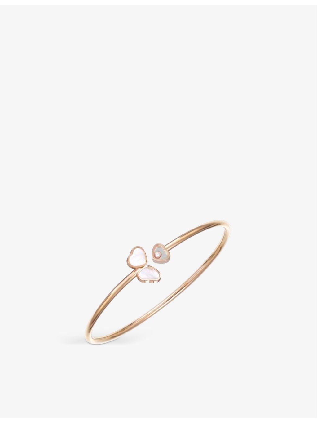 Chopard Happy Hearts rose gold bangle mother-of-pearl diamond, imported from the UK