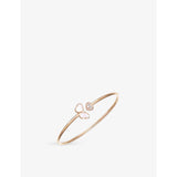 Happy Hearts Wings 18ct rose-gold, mother-of-pearl and diamond bangle - S