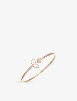 Chopard Happy Hearts Wings 18ct Rose-Gold, Mother-of-Pearl and Diamond Bangle