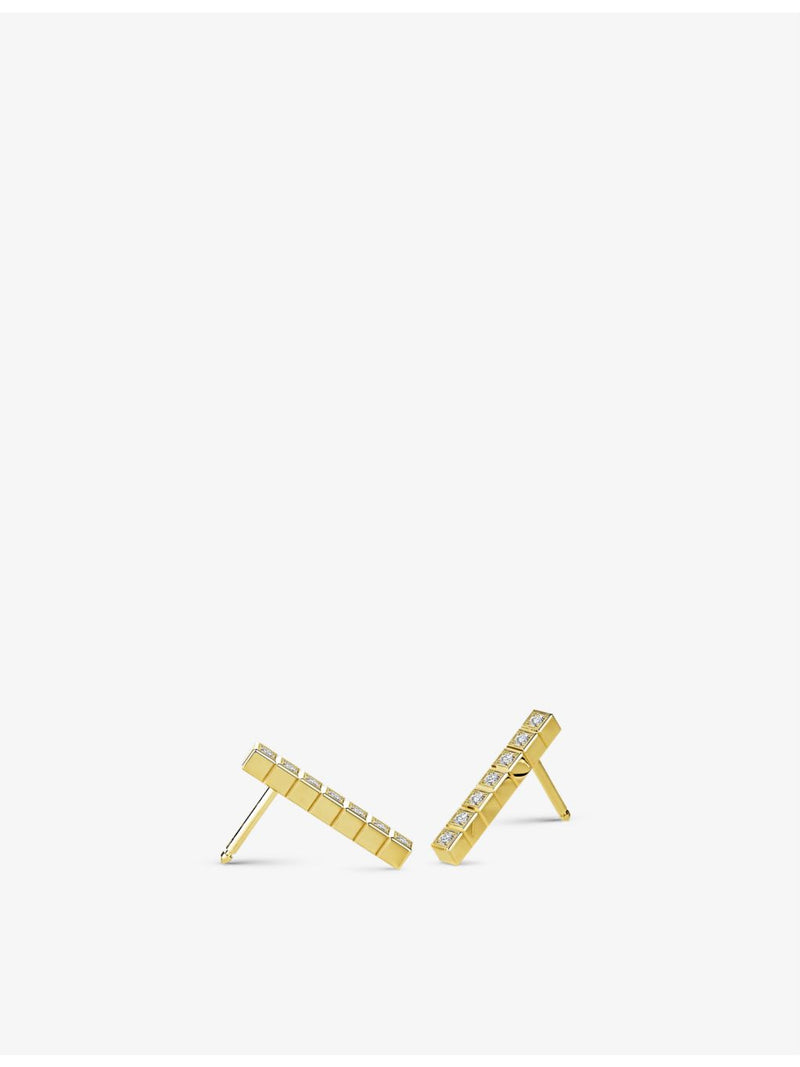 Chopard Ice Cube Pure 18-carat yellow gold diamond earrings, UK version