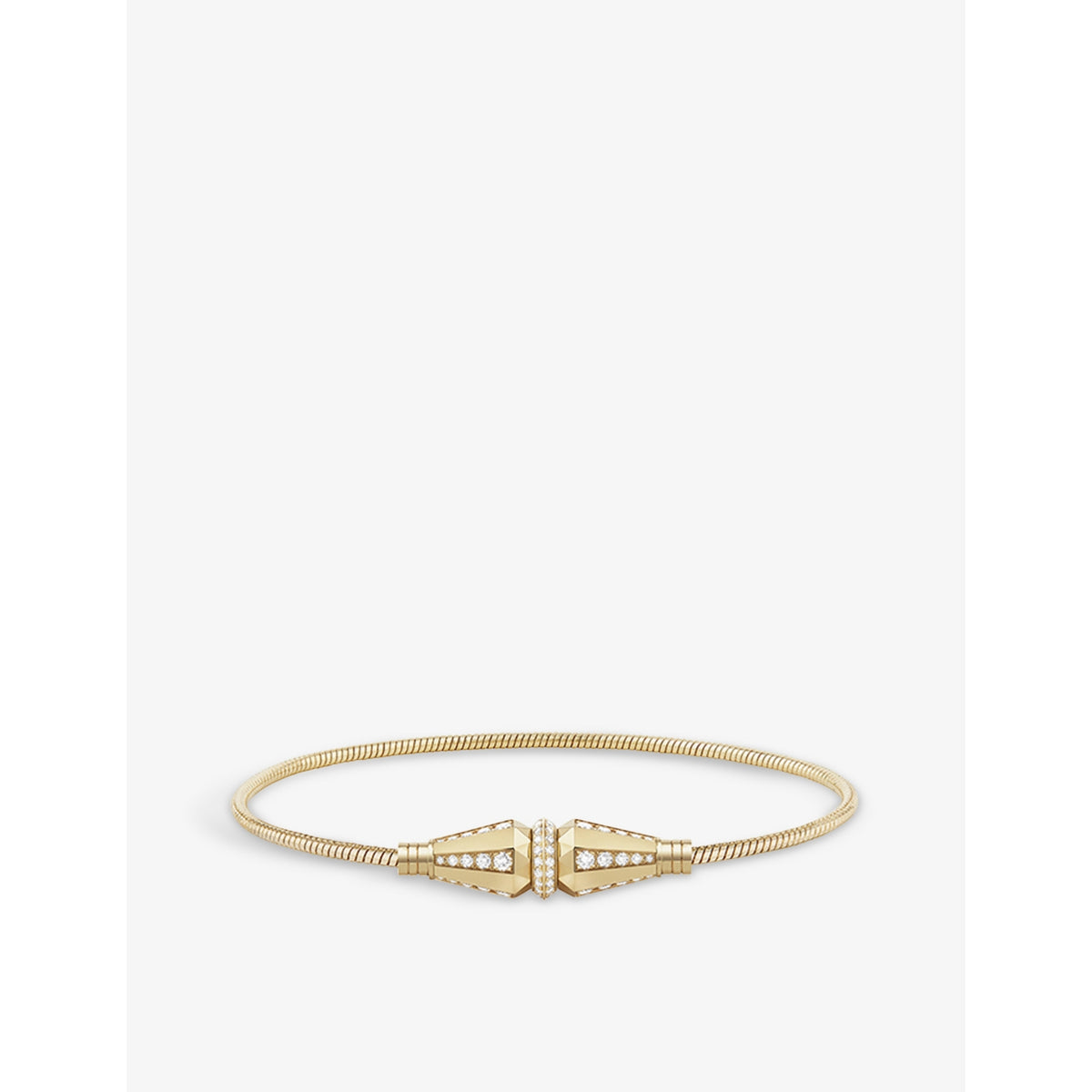Jack de Boucheron single 18ct yellow-gold and 1.04ct round diamond bracelet - 16cm