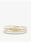 Boucheron triple 18ct yellow-gold diamond bracelet 1.04ct - British product