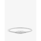 Jack de Boucheron single 18ct white-gold and 1.04ct round diamond bracelet - 16cm