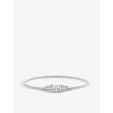 Jack de Boucheron single 18ct white-gold and 1.76ct round diamond bracelet - 16cm