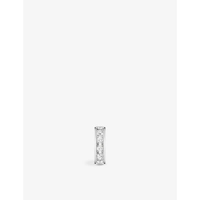 selfridges Boucheron Quatre Radiant Edition 18ct white gold 0.14ct round diamond single clip-on earring- Buy online at McGrocer