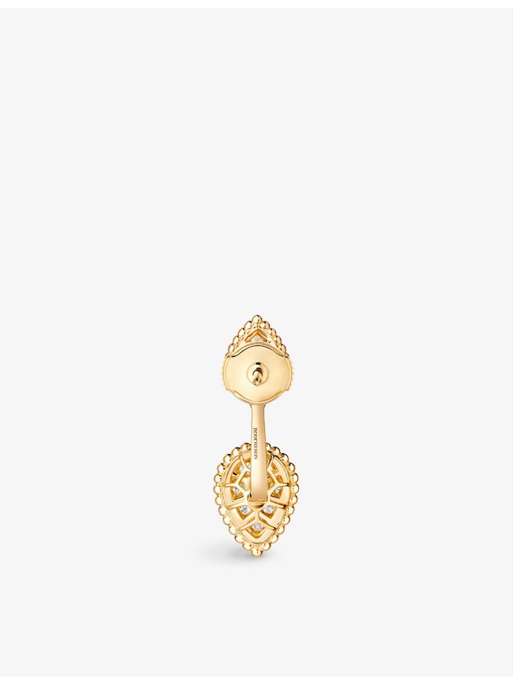 Boucheron Serpent Bohème 18ct yellow gold diamond single earring 9mm, UK version