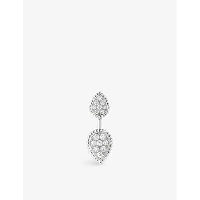 selfridges Boucheron Serpent Bohème XS 18ct White Gold 0.49ct Diamond Single Earring- Buy online at McGrocer