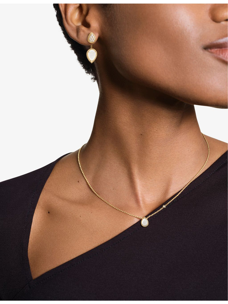 Boucheron Serpent Bohème earring 0.16ct diamond and mother-of-pearl - British product