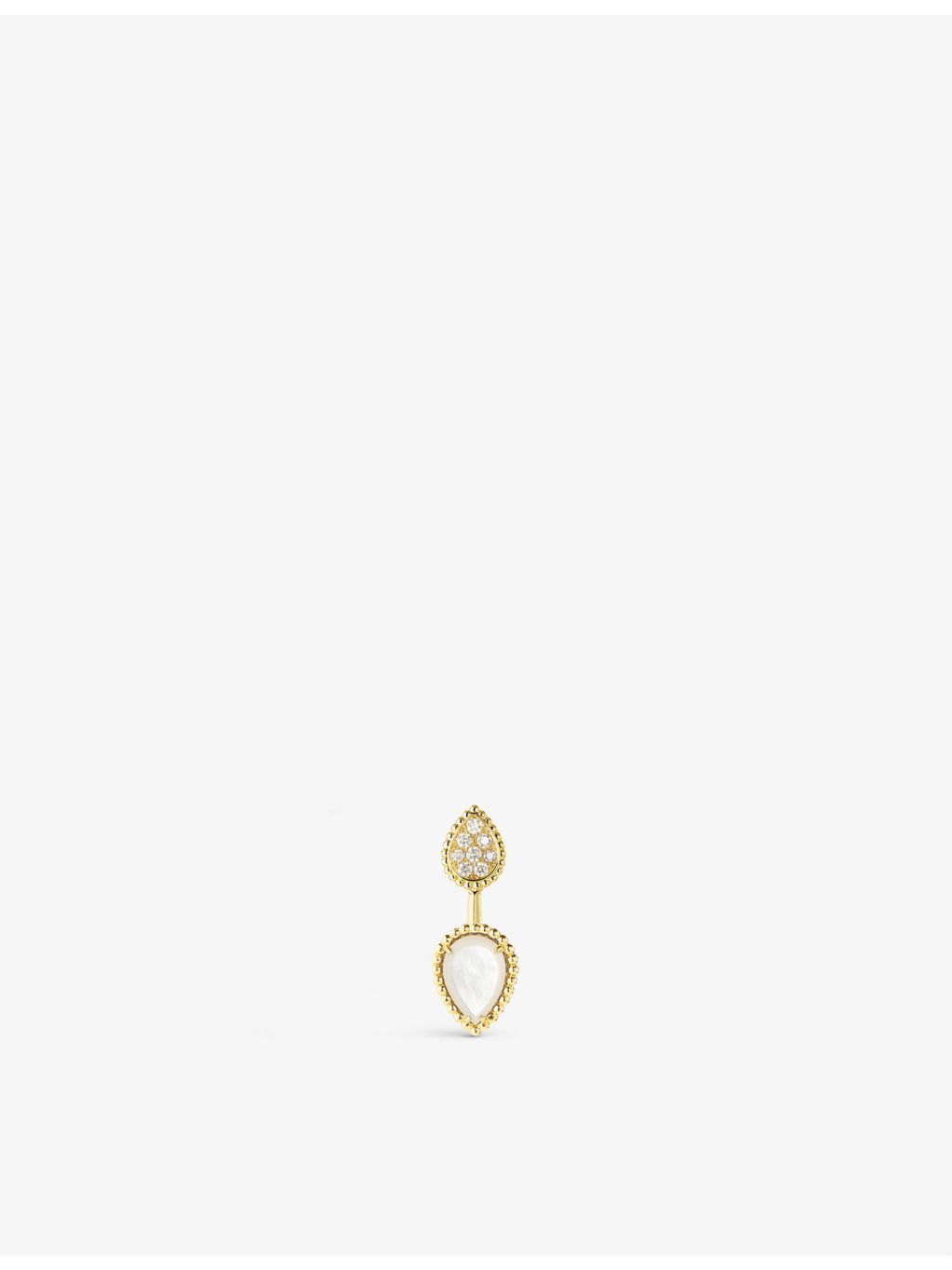 Boucheron Serpent Bohème earring 0.16ct diamond and mother-of-pearl - British product