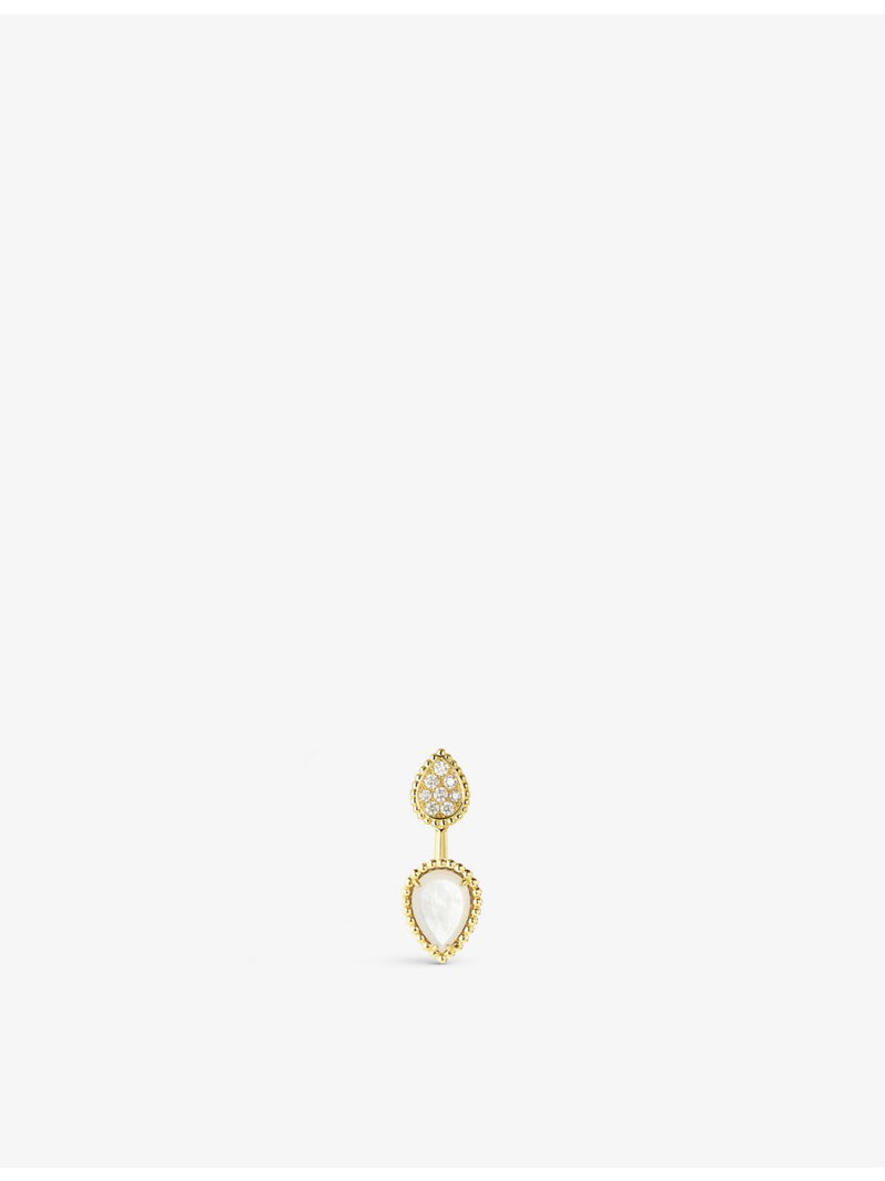 Boucheron Serpent Bohème earring 0.16ct diamond and mother-of-pearl - British product