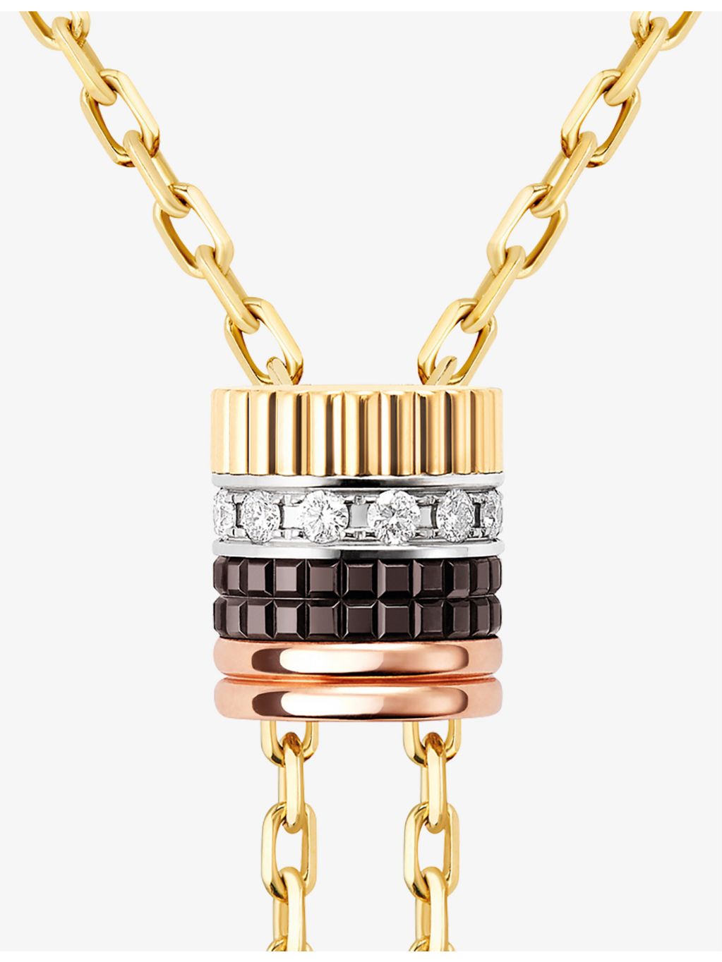 Boucheron Quatre Classique gold and diamond necklace 75cm (British brand)