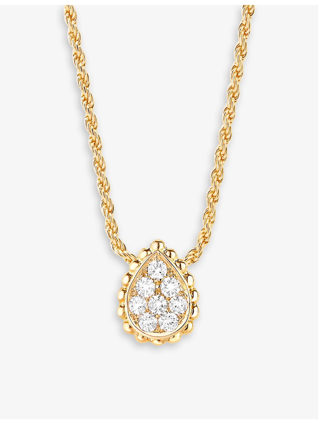 Boucheron Serpent Bohème XS diamond pendant necklace 18ct yellow gold (British brand)