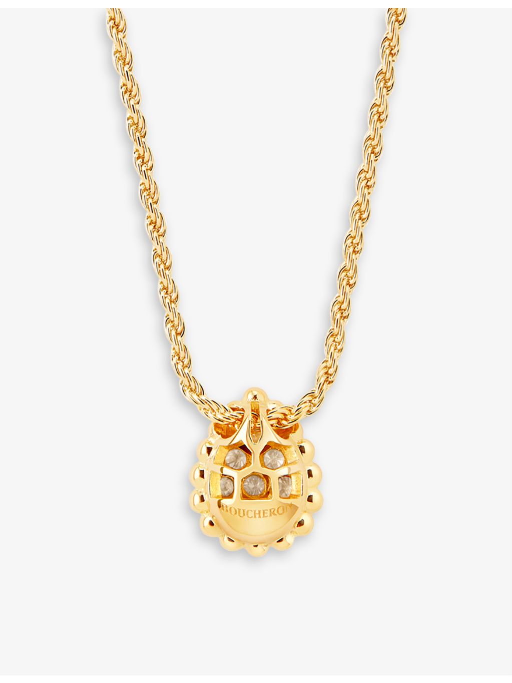 Boucheron Serpent Bohème XS diamond pendant necklace 18ct yellow gold (British brand)