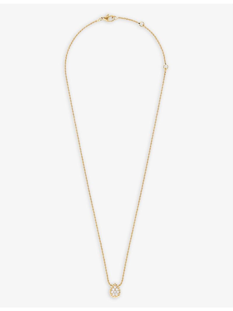 Boucheron Serpent Bohème XS diamond pendant necklace 18ct yellow gold (British brand)