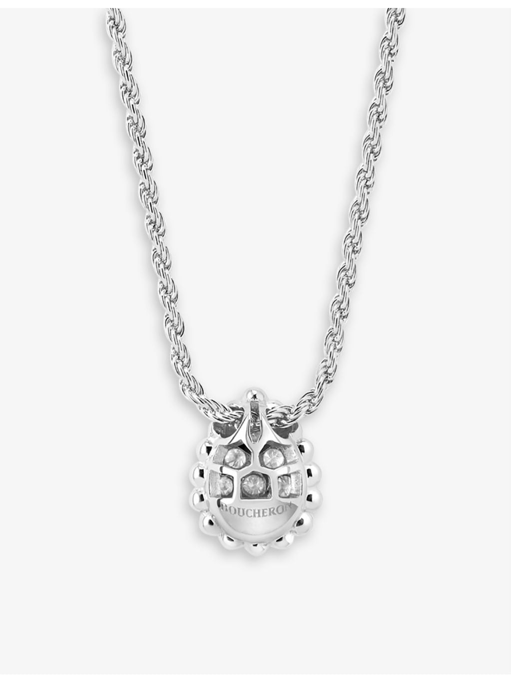 Boucheron Serpent Bohème white gold diamond pendant necklace, imported from the UK