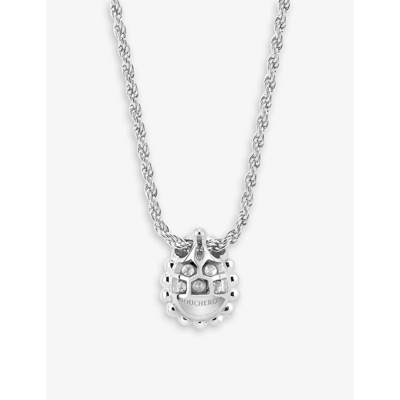 Boucheron Serpent Bohème white gold diamond pendant necklace, imported from the UK