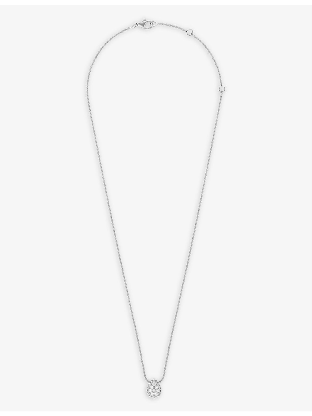 Boucheron Serpent Bohème white gold diamond pendant necklace, imported from the UK