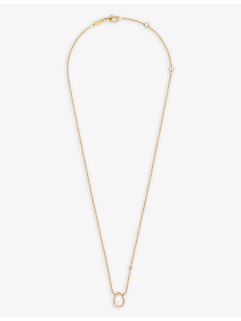 Boucheron Serpent Bohème 18ct yellow gold nacre blanche necklace - British product